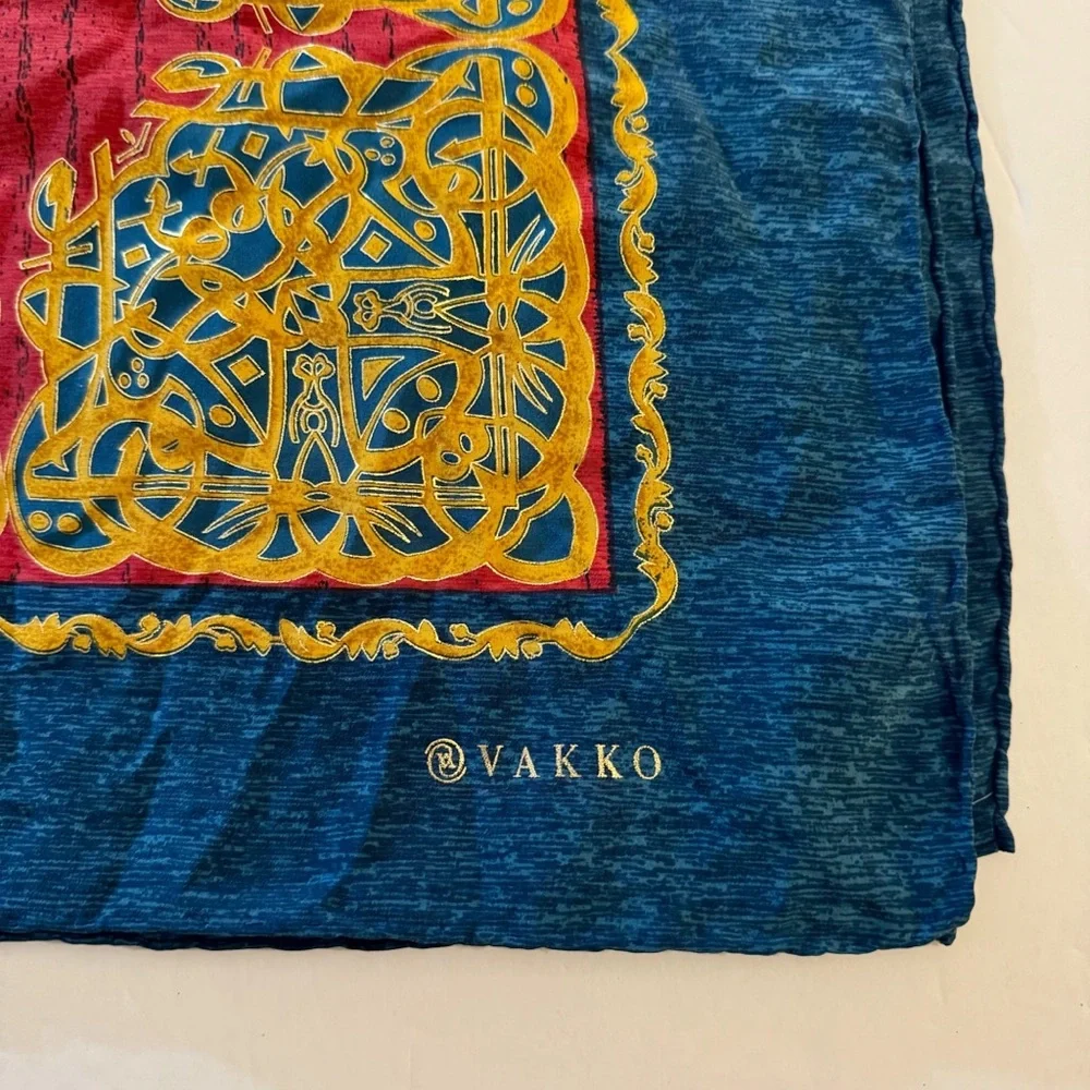 Vakko Large Square 100% Silk Scarf